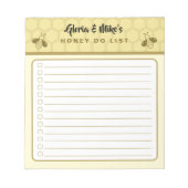 Couples Names Mini Honey Do List Notepad Notizblock (Vorderseite)