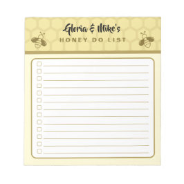 Couples Names Mini Honey Do List Notepad Notizblock