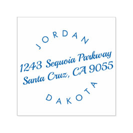 Couple's Names Moderne Script-Rücksendeadresse Permastempel