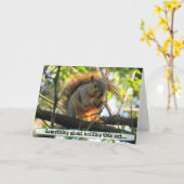 Couple's Naughty Squirrel Holding Nut Spaß Card Karte (Gelbe Blume)