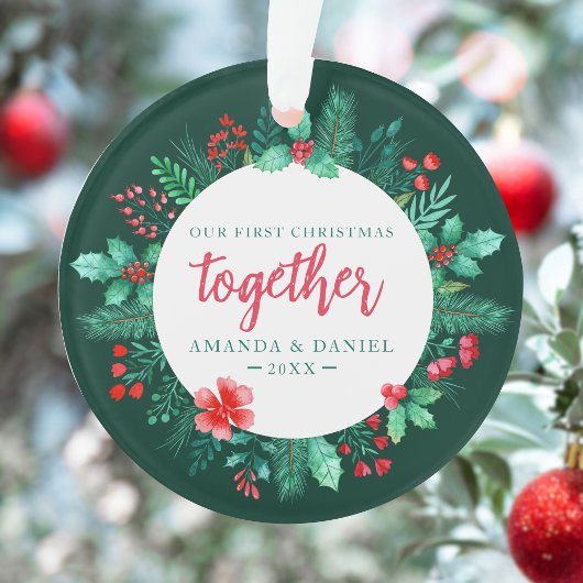Couple's Our First Christmas Together Kranz Ornament