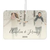 Couple's Personalized Photo  Autolufterfrischer (Vorderseite)