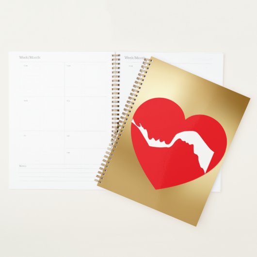 Couples Red Heart 2026 Planner Planer (Anzeige)