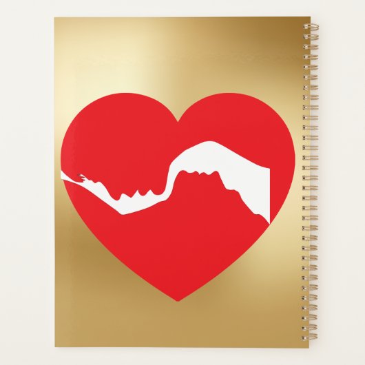 Couples Red Heart 2026 Planner Planer (Rückseite)