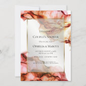 COUPLE'S SHOWER | Abstrakte Herbstfarben Einladung (Vorderseite)