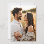 Couples Shower Gingham Floral Bow Photo Einladung (Rückseite)