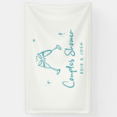 Couples shower modern natural elegant handwritten banner (Vertikal)