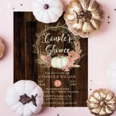 Couple's Shower - Rustic Pumpkin Pampas Wreath Einladung