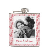 Couple's Valentine's XOXO Photo Flachmann (Vorderseite)