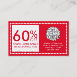 Coupon. (Farbe anpassbar) Rabattkarte