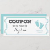 Coupon für eine Ankündigung von Nephew Baby (Vorne/Hinten)