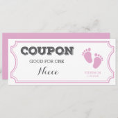 Coupon für eine Niece Baby Ankündigung (Vorne/Hinten)
