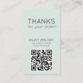 Coupon Insert Card – Money Off Next Order Visitenkarte (Rückseite)