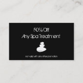 Coupon-Karten für Wellness-Center Massage Stones Rabattkarte (Rückseite)