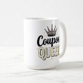 Coupon-Königin - Krone der königlichen Schnäppchen Kaffeetasse (VorderseiteRechts)