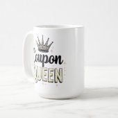Coupon-Königin - Krone der königlichen Schnäppchen Kaffeetasse (Vorderseite Links)