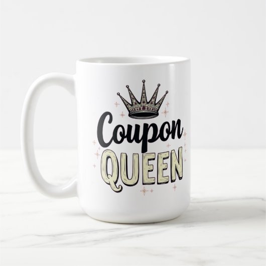 Coupon-Königin - Krone der königlichen Schnäppchen Kaffeetasse (Links)