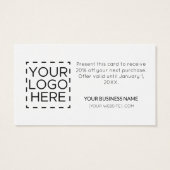 Coupon Modern Navy Blue Gold Discount Cards (Rückseite)