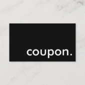 Coupon. Rabattkarte (Rückseite)