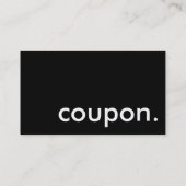 Coupon. Rabattkarte (Rückseite)
