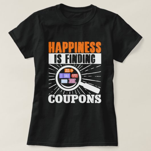 Couponer Glück finden Coupons T-Shirt (Design vorne)
