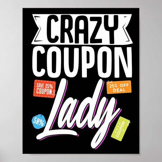 Couponing Couponer Crazy Coupon Lady Poster (Vorne)