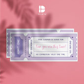Coupons der personalisierten Liebe - Pastel Lilac Einladung