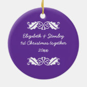 Coupons erste/1. Weihnachtsdämonenschmuck Foto Keramik Ornament (Hinten)