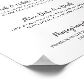 Coupons Signatur Drinks Moderne Schwarze Kalligrap Poster (Ecke)