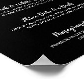 Coupons Signature Drinks Moderne weiße Kalligraphi Poster (Ecke)