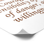 Courage a Perfect Sensibility Poster (Ecke)