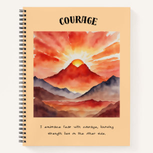 Courage Affirmation Spiral Notebook Notizblock