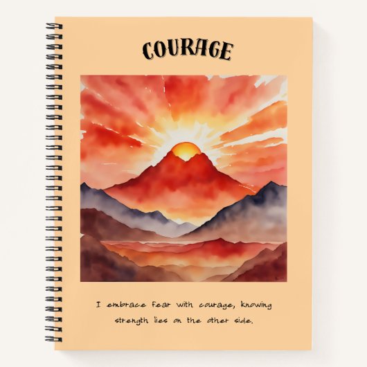 Courage Affirmation Spiral Notebook Notizblock (Vorderseite)