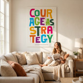 Courage As Strategy Poster – Typography Wall Print