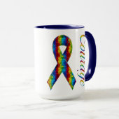 Courage Autism Ringer-Tasse Tasse (VorderseiteRechts)
