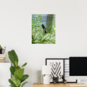 Courage Bible Verse Inspirational Butterfly poster (Heimbüro)