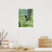 Courage Bible Verse Inspirational Butterfly poster (Küche)