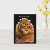 Courage brüllt nicht immer geklappte Grußkarte Karte (Gelbe Blume)