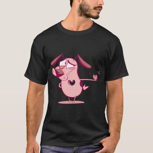Courage Cofeige Dog T-Shirt (Vorderseite)