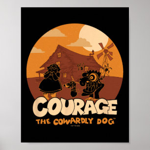 Courage der feige Hund Halloween feiger Spuk Poster