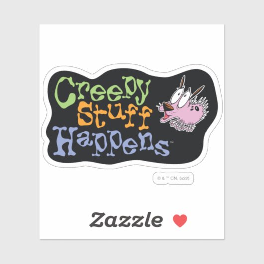 Courage des feigen Hundes | Creepy Stuff Events Aufkleber (Blatt)