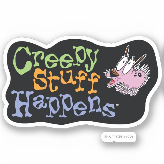 Courage des feigen Hundes | Creepy Stuff Events Aufkleber (Vorderseite)