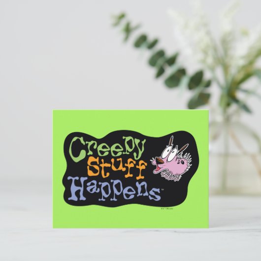 Courage des feigen Hundes | Creepy Stuff Events Postkarte (Stehend Vorderseite)