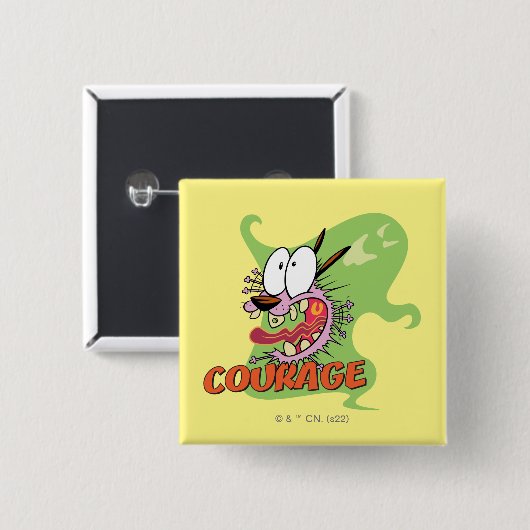 Courage des feigen Hundes | Ghost Graphic Button (Vorne & Hinten)