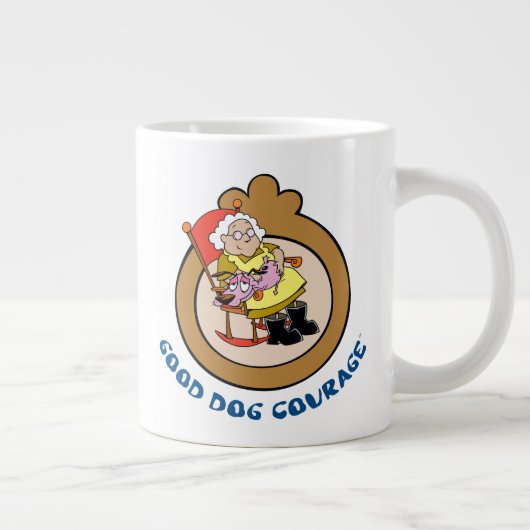 Courage des feigen Hundes | Guter Hundehaufen Jumbo-Tasse (Rechts)
