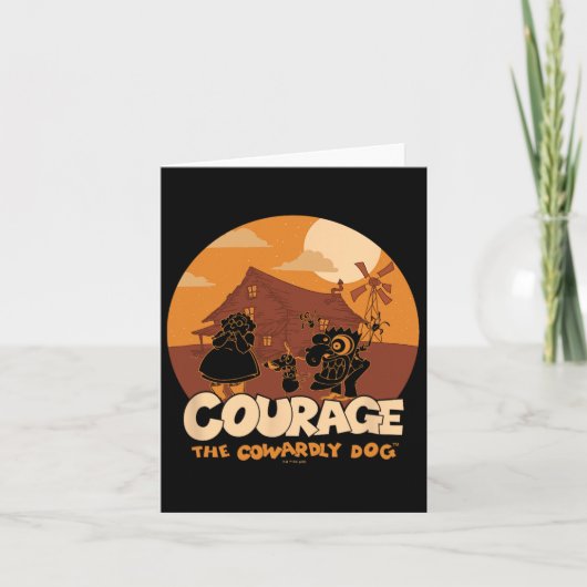 Courage des feigen Hundes Halloween feige Jagd Karte (Vorderseite)
