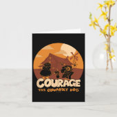 Courage des feigen Hundes Halloween feige Jagd Karte (Gelbe Blume)