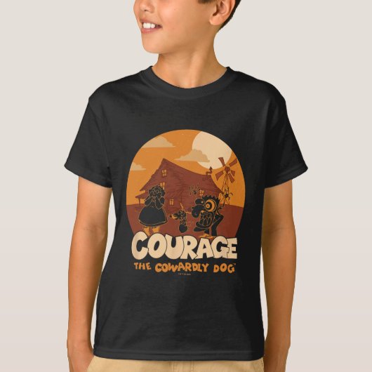 Courage des feigen Hundes Halloween feige Jagd T-Shirt (Vorderseite)