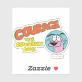 Courage des feigen Hundes | Logo anzeigen Aufkleber (Blatt)