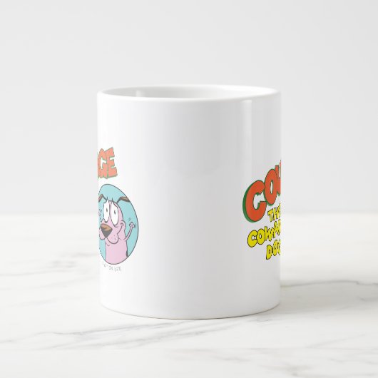 Courage des feigen Hundes | Logo anzeigen Jumbo-Tasse (Vorderseite)